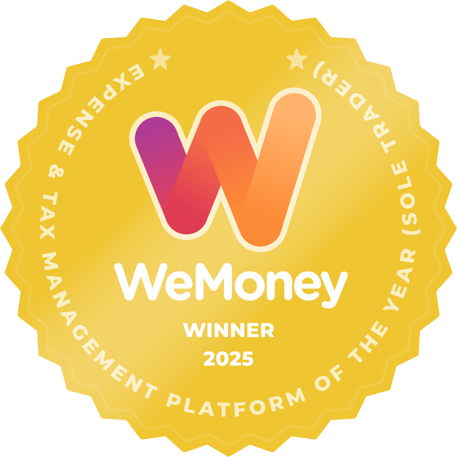 WeMoney Winner 2025 - Expense & Tax Management Platform of the Year (Sole Trader) logo