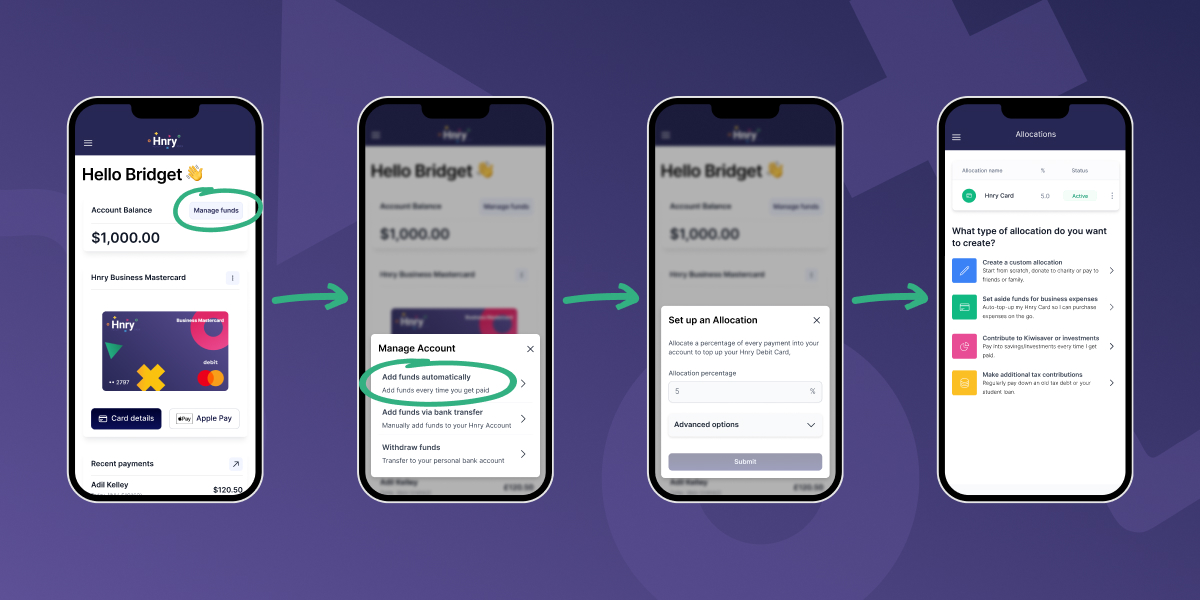 Add funds to your card automatically