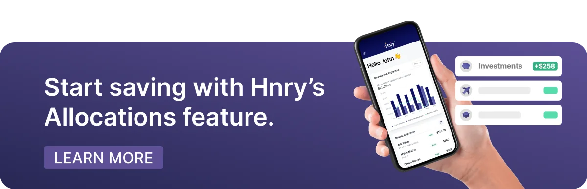 Start saving with Hnry's Allocations feature