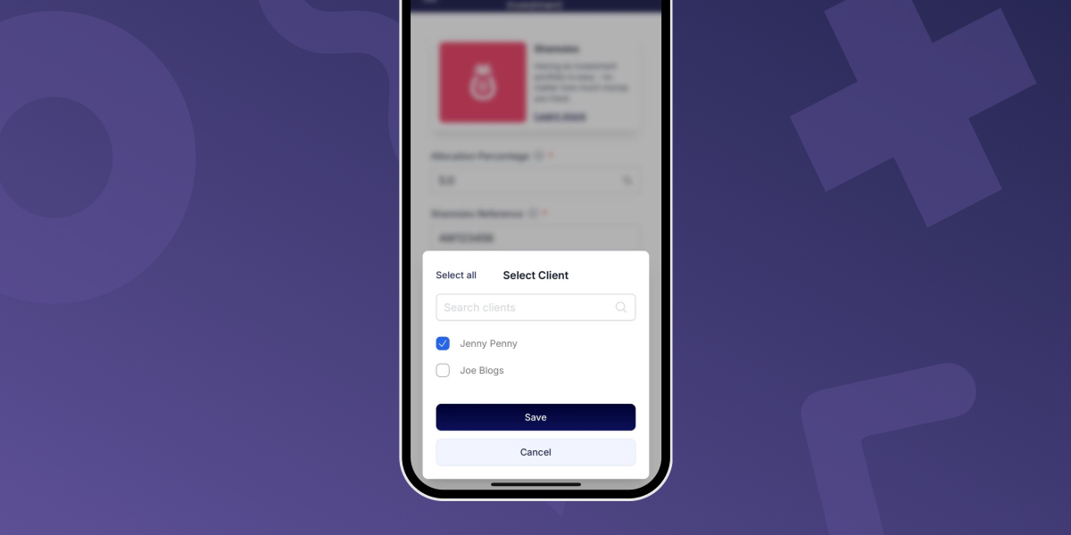 Select which clients your allocation applies to