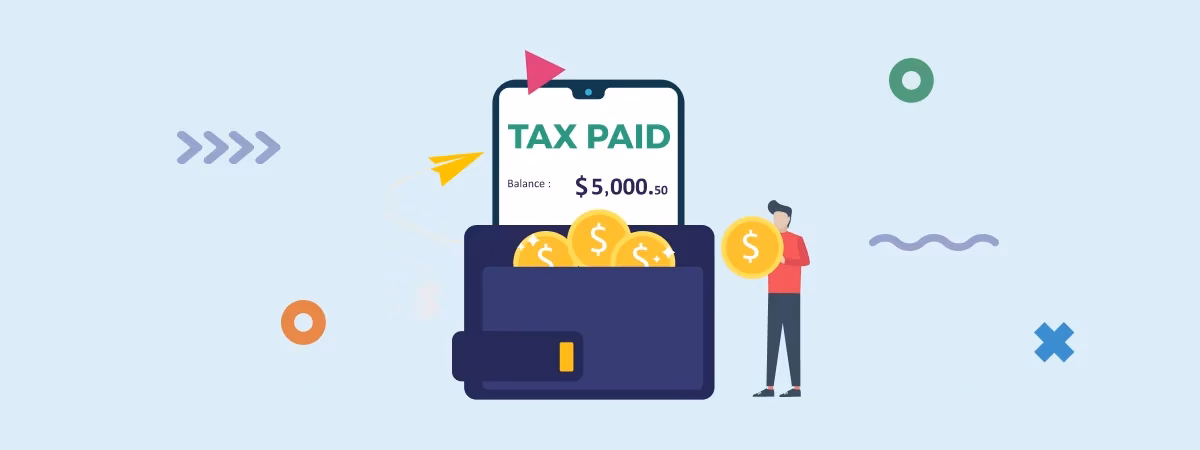 someone paying taxes