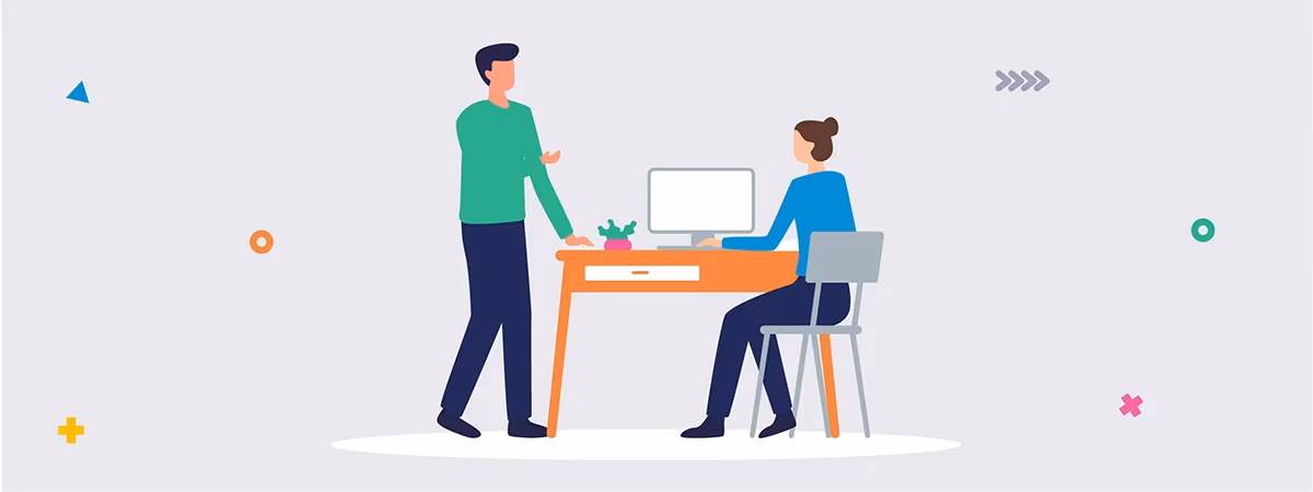 a man explaining image